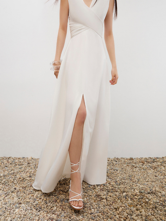 Shoulder Pad Maxi Dress Nocturne