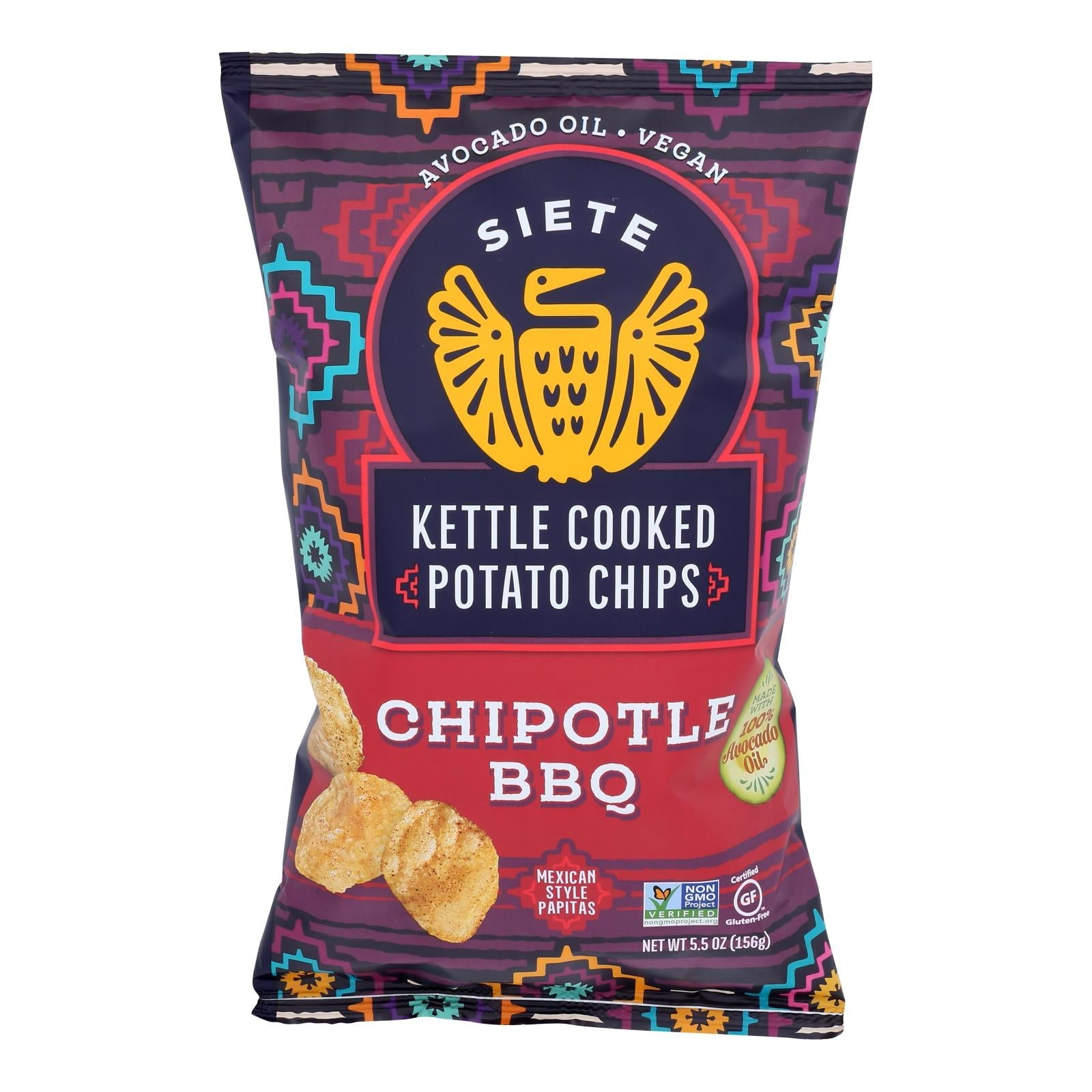 Siete - Kettle Chip Chipotle Bbq - Case Of 6-5.5 Oz Siete