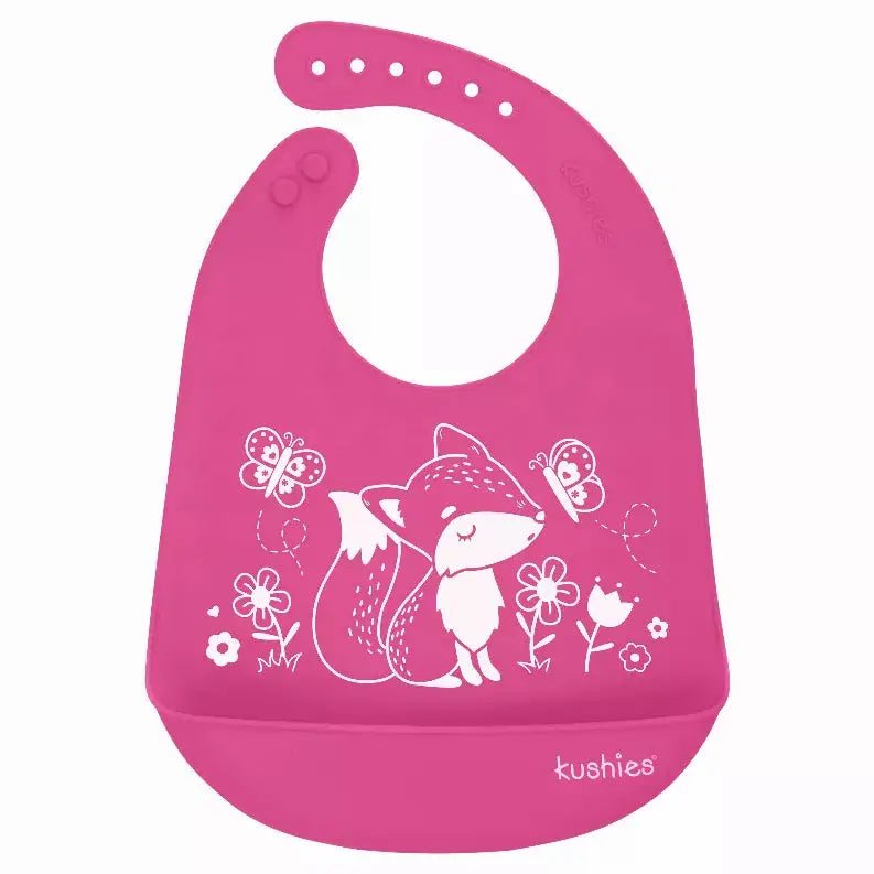 Silicatch Silicone Bib W/Pocket Kushies