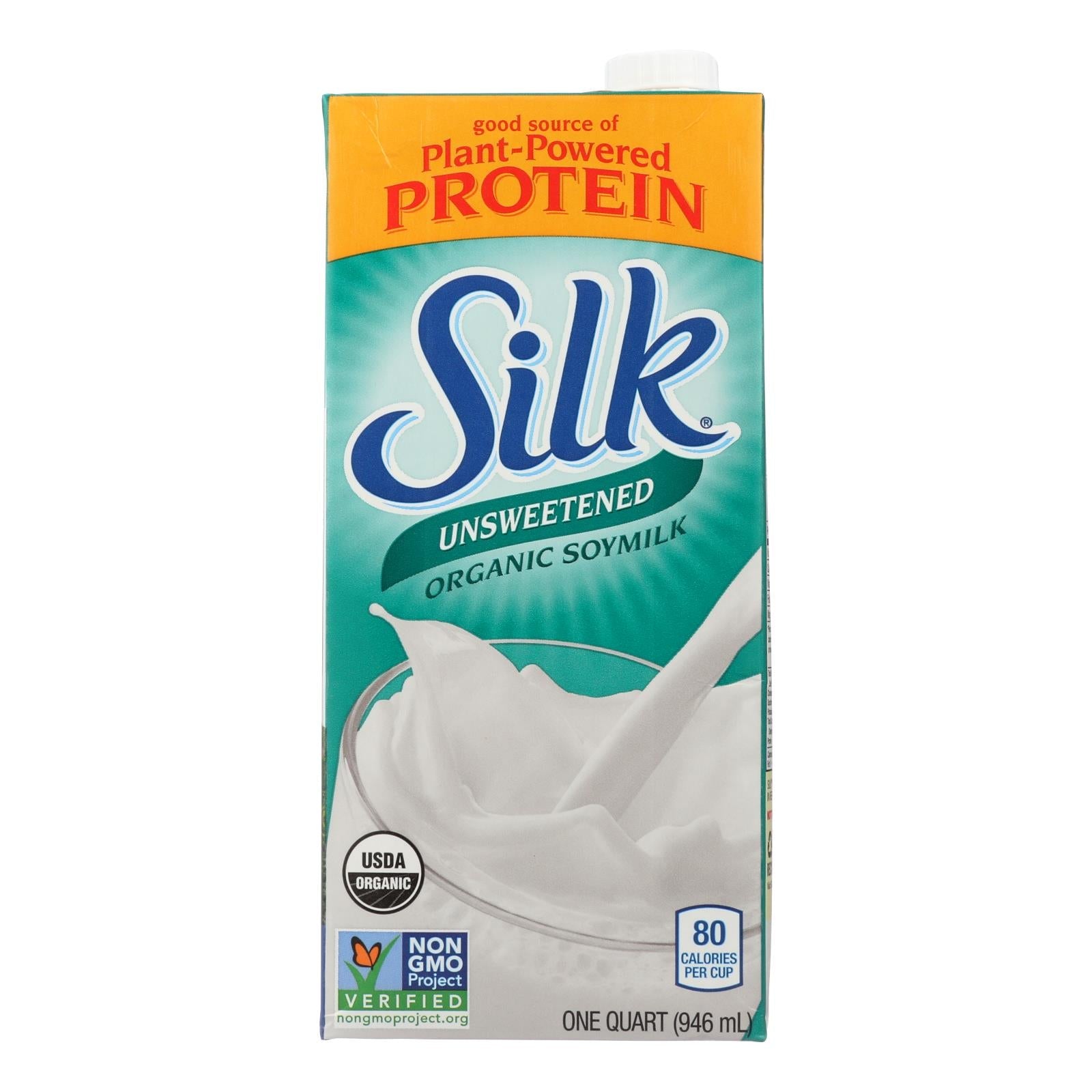 Silk Organic Soymilk - Unsweetened - Case Of 6 - 32 Fl Oz. Silk