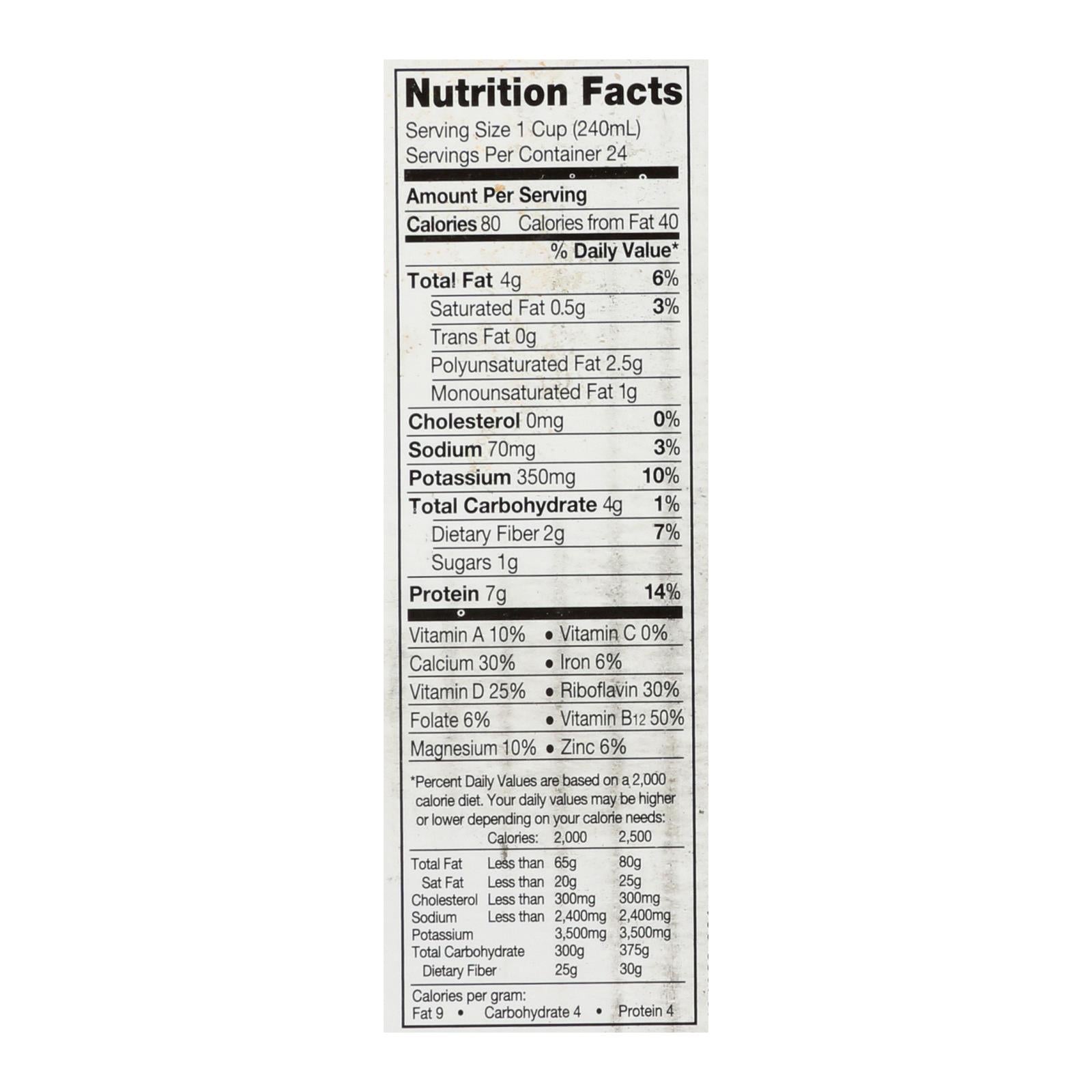 Silk Organic Soymilk - Unsweetened - Case Of 6 - 32 Fl Oz. Silk