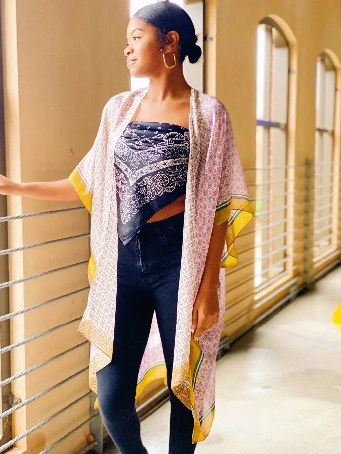 Silky Printed Kimono Ellison+Young