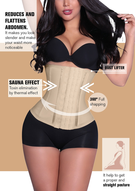 Siluet FN/F Natural Latex Waist Trainer Lined in Cotton Lia International
