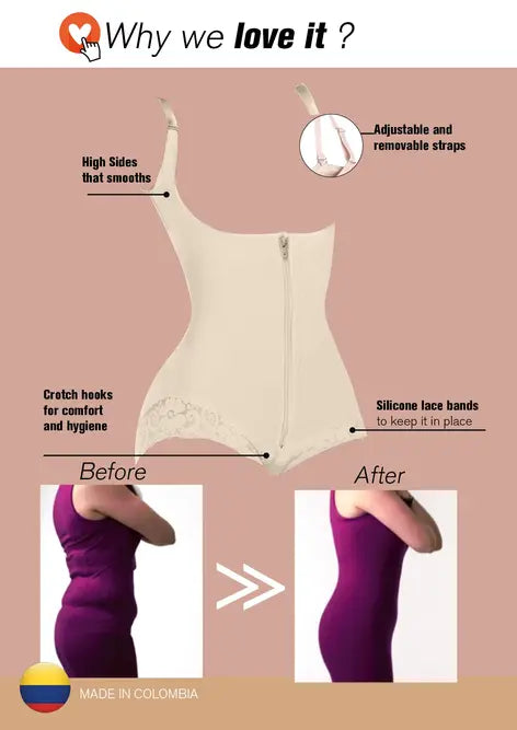 Siluet  Slimming Braless Body Shaper Briefs with latex Lia International