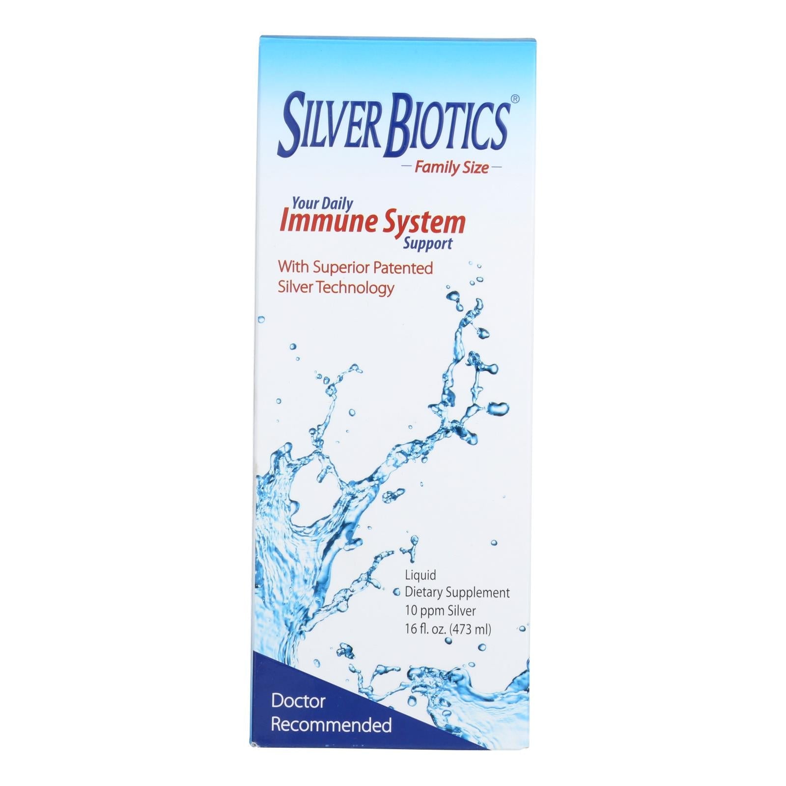 Silver Biotics - Supplmnt Dly Immn Fmly Size - 1 Each 1-16 Fz American Biotech Labs®