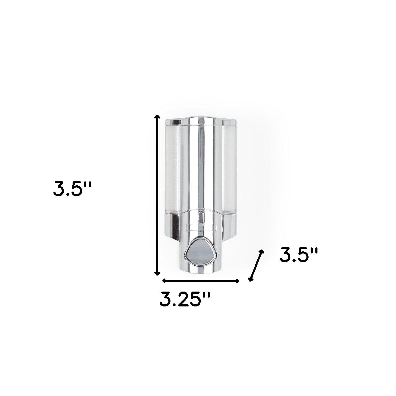 Silver Heavy Duty Plastic Wall Mount Soap Dispenser - GreatEagleInc