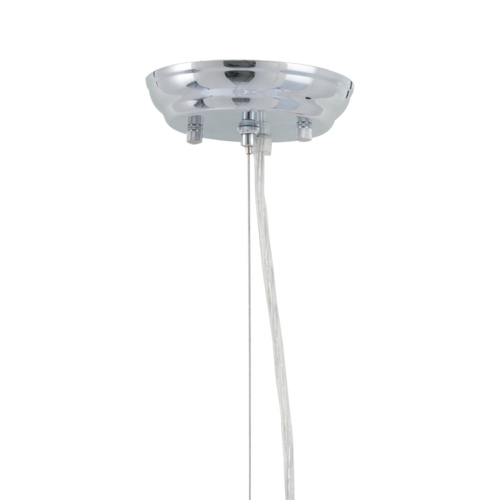 Silver Lantern Metal Chandelier With Silver Shades - GreatEagleInc