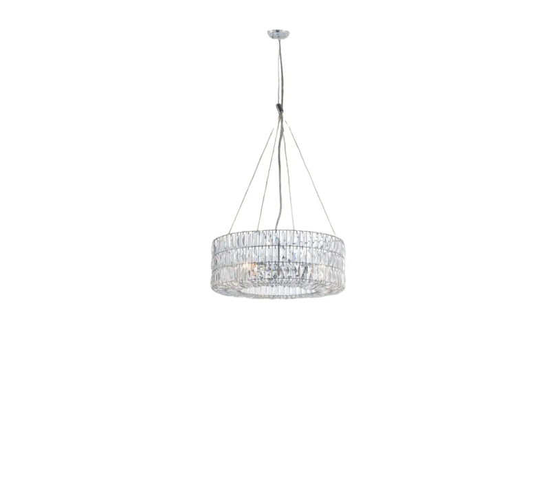 Silver Lantern Metal Chandelier With Silver Shades - GreatEagleInc
