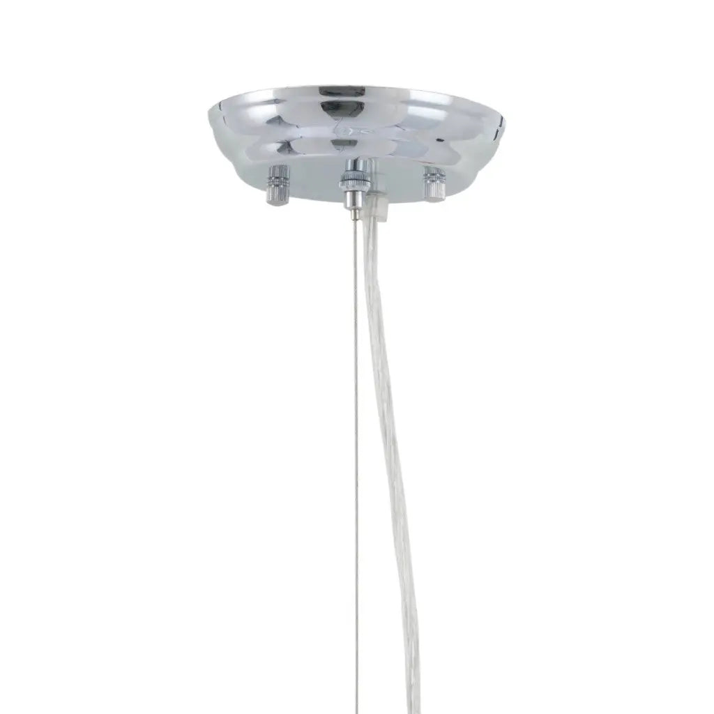 Silver Lantern Metal Chandelier With Silver Shades - GreatEagleInc