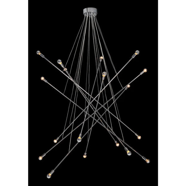 Silver Multi Light Metal Dimmable Chandelier - GreatEagleInc