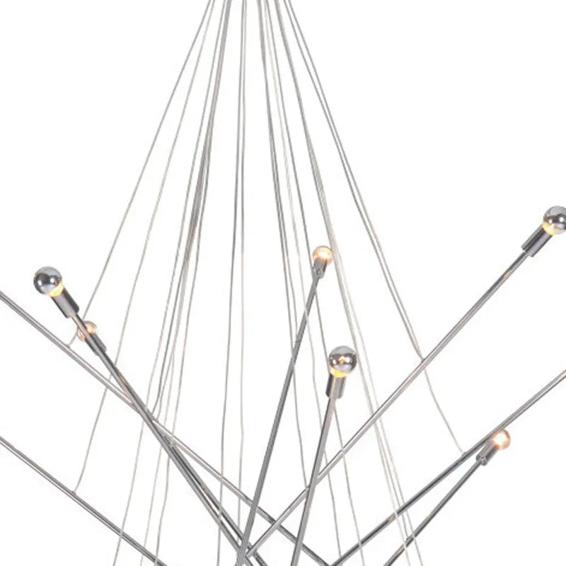 Silver Multi Light Metal Dimmable Chandelier - GreatEagleInc
