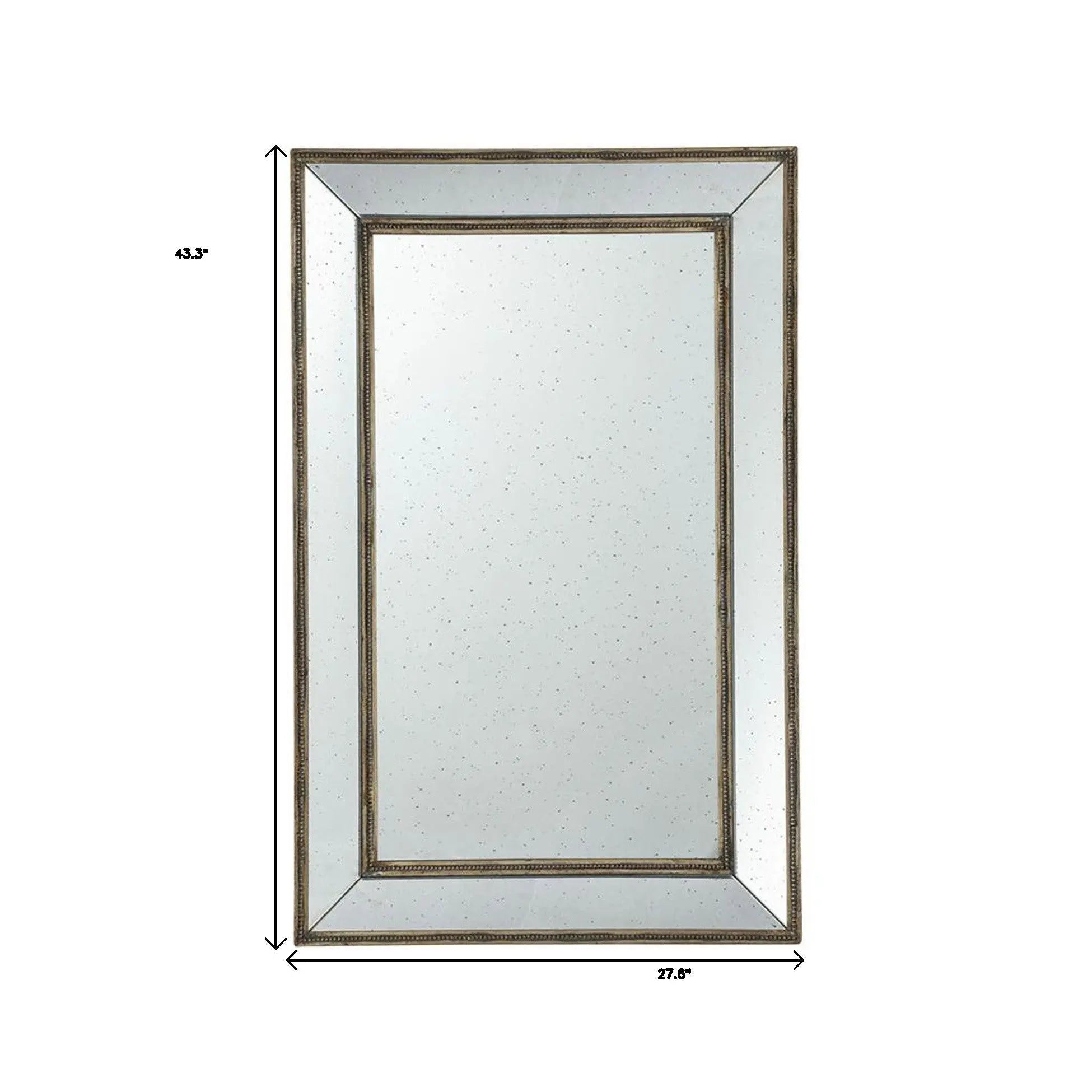Silver Rectangle Accent Mirror - GreatEagleInc