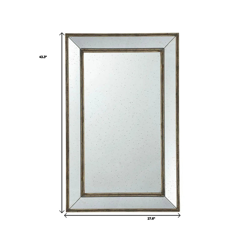 Silver Rectangle Accent Mirror - GreatEagleInc