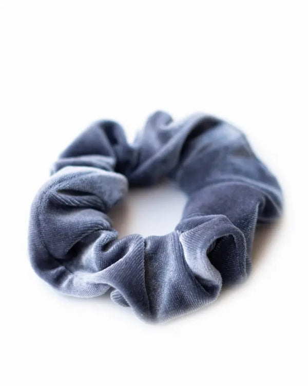 Silver Velvet Scrunchie Vi Bella
