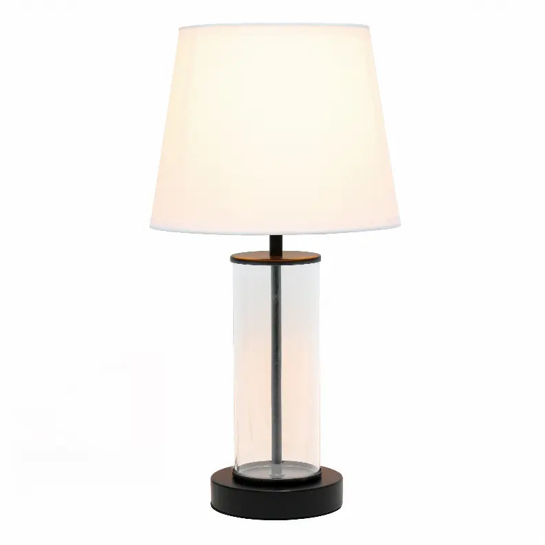Simple Designs Encased Metal and Clear Glass Table Lamp All The Rages, Inc.
