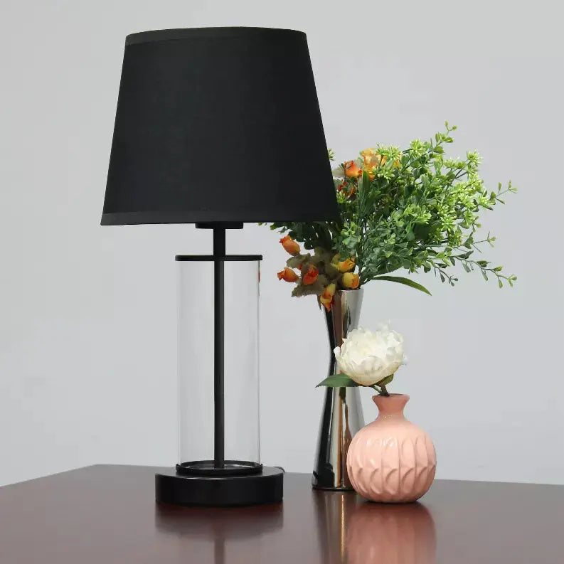 Simple Designs Encased Metal and Clear Glass Table Lamp All The Rages, Inc.