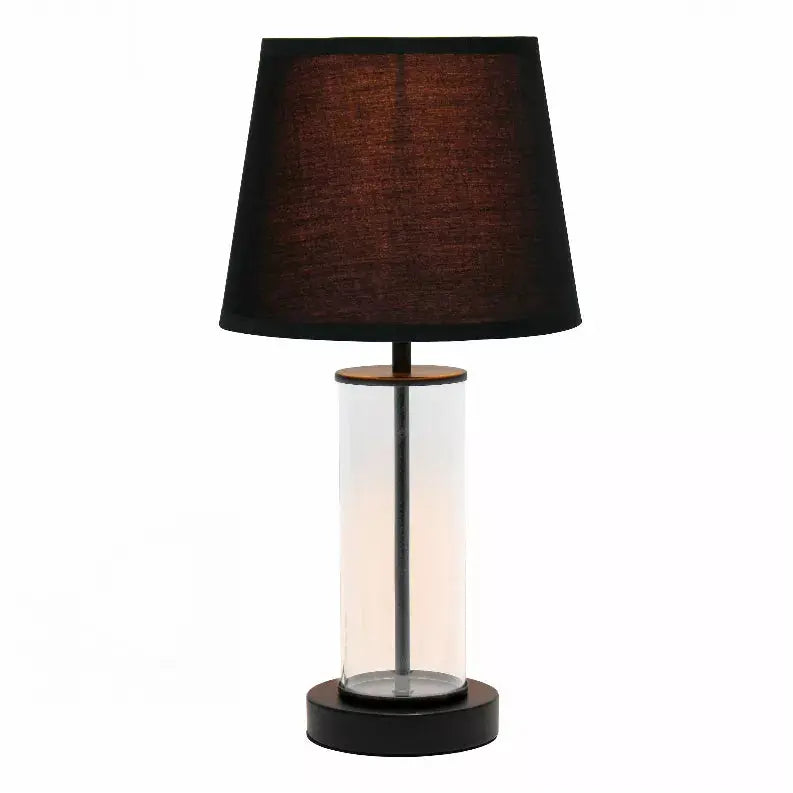 Simple Designs Encased Metal and Clear Glass Table Lamp All The Rages, Inc.