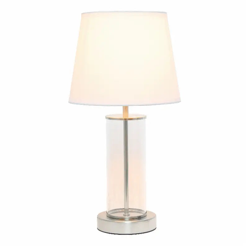 Simple Designs Encased Metal and Clear Glass Table Lamp All The Rages, Inc.