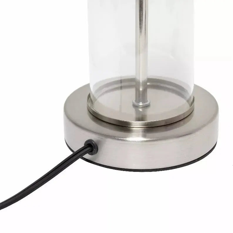 Simple Designs Encased Metal and Clear Glass Table Lamp All The Rages, Inc.