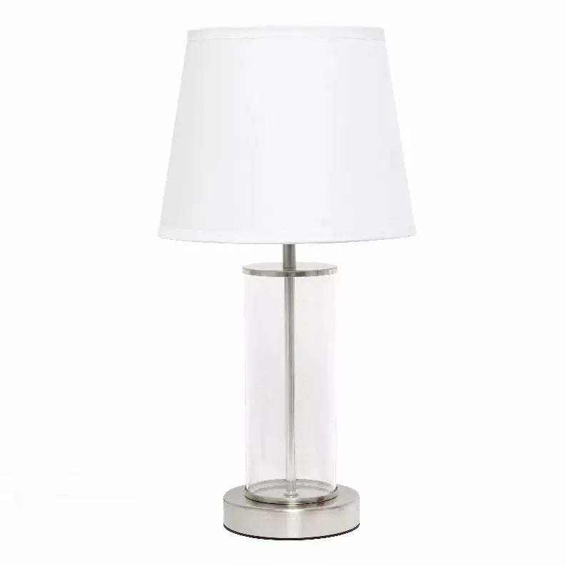 Simple Designs Encased Metal and Clear Glass Table Lamp All The Rages, Inc.