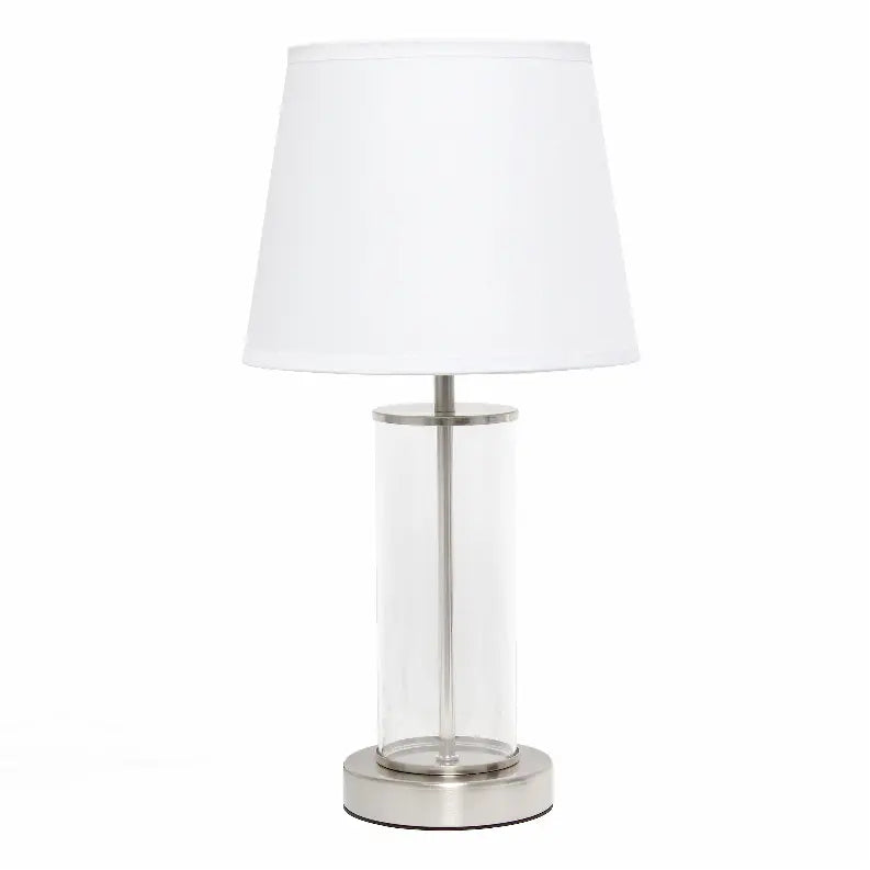 Simple Designs Encased Metal and Clear Glass Table Lamp All The Rages, Inc.
