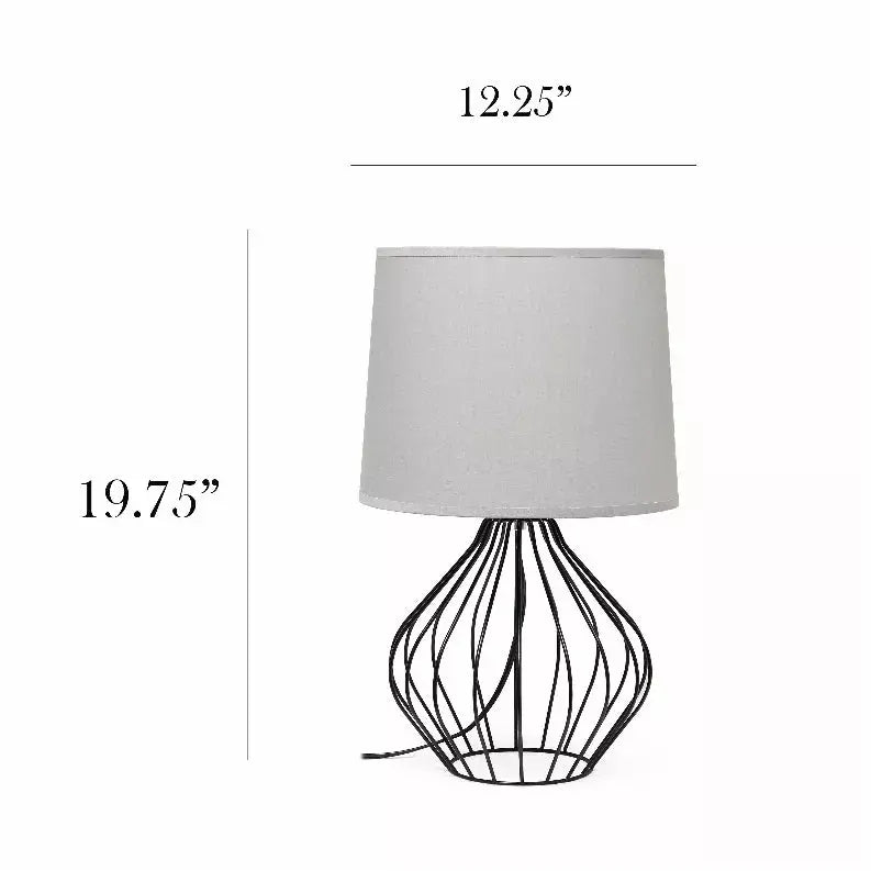 Simple Designs Geometrically Wired Table Lamp All The Rages, Inc.
