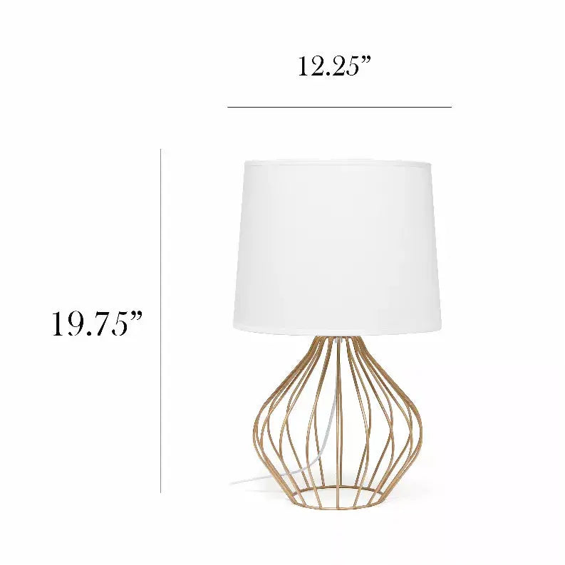 Simple Designs Geometrically Wired Table Lamp All The Rages, Inc.