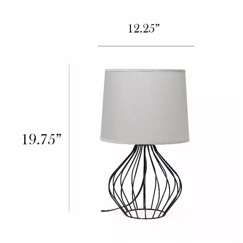 Simple Designs Geometrically Wired Table Lamp All The Rages, Inc.