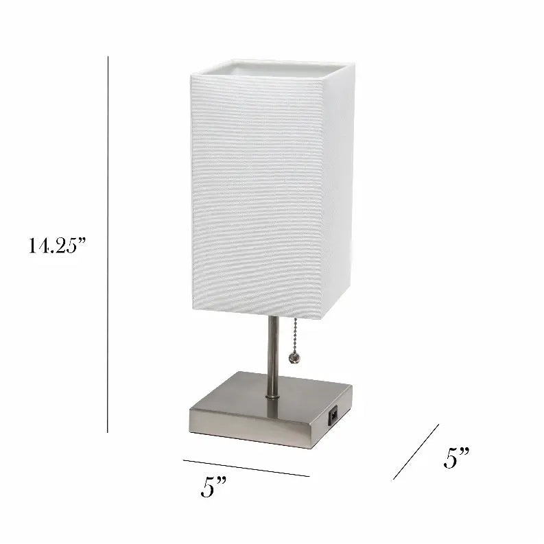 Simple Designs Petite Stick Lamp with USB Charging Port and Fabric Shade 2 Pack Set All The Rages, Inc.