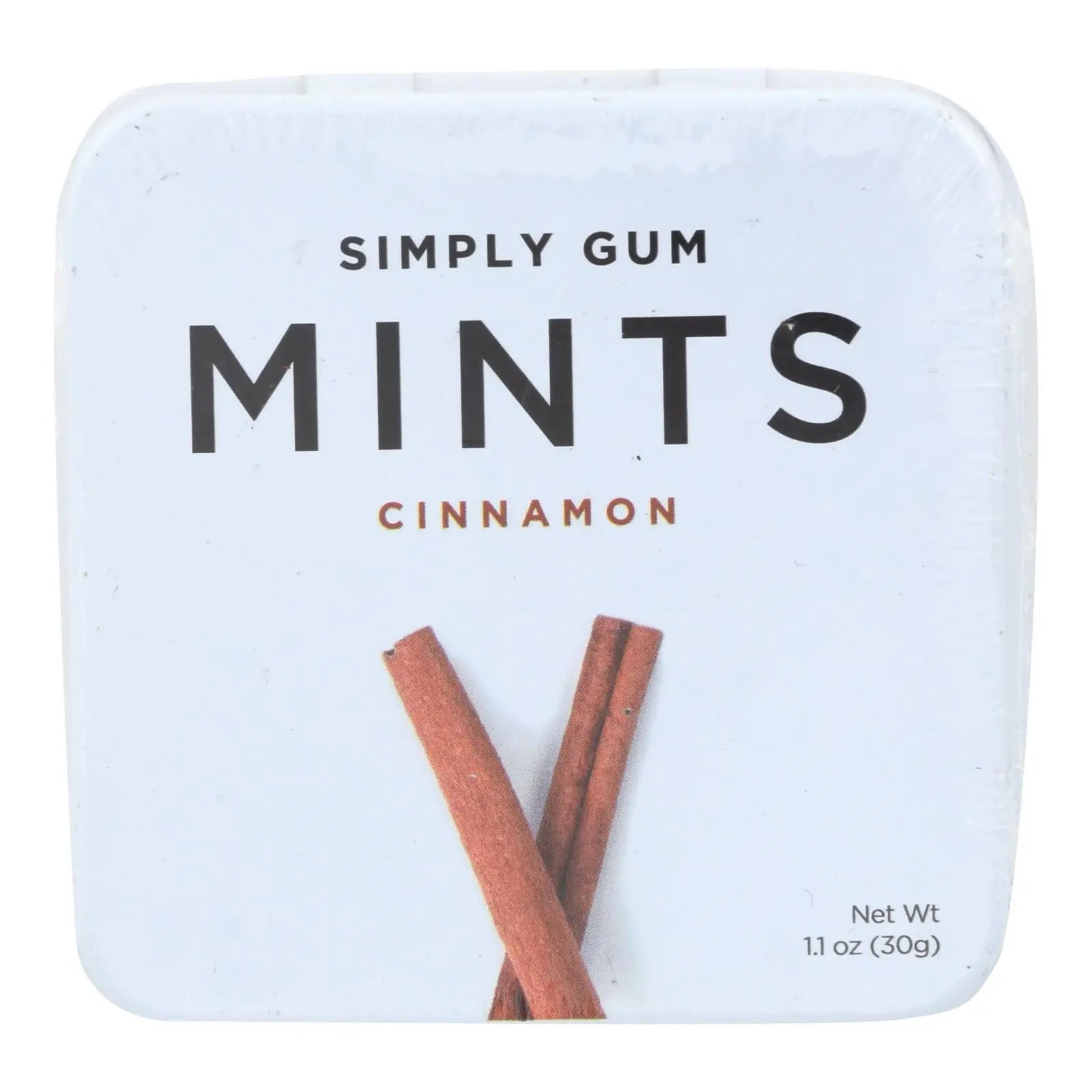 Simply Gum Cinnamon Mints  - Case Of 6 - 30 Ct Simply Gum