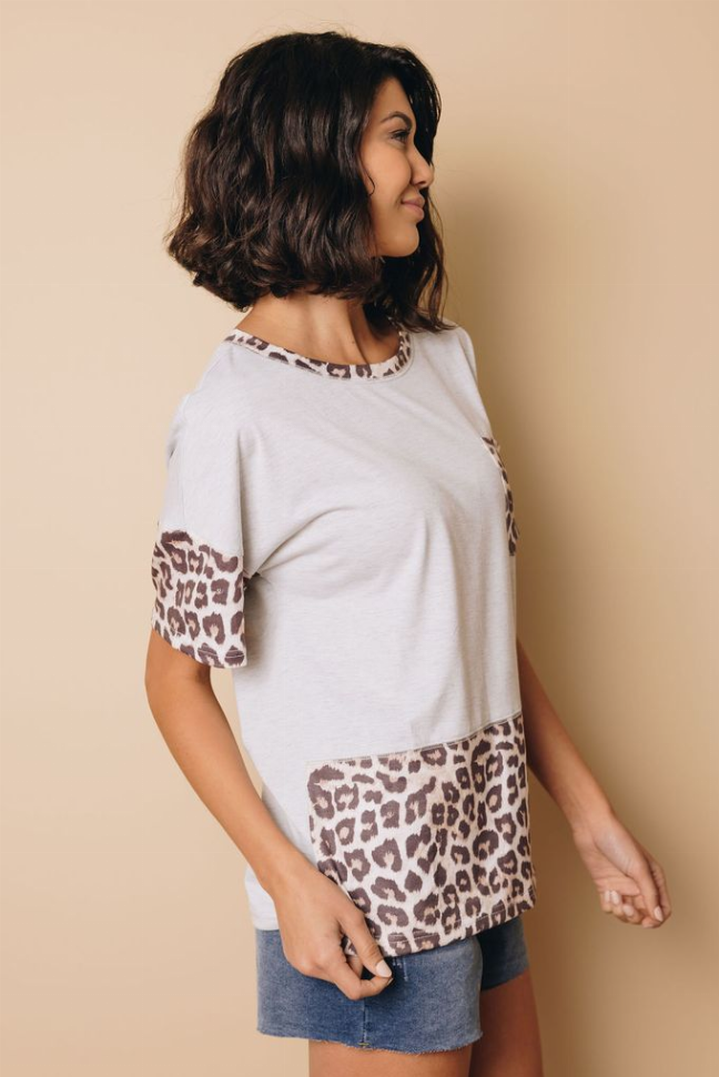 Sittin' Back Leopard Top Stay Warm in Style
