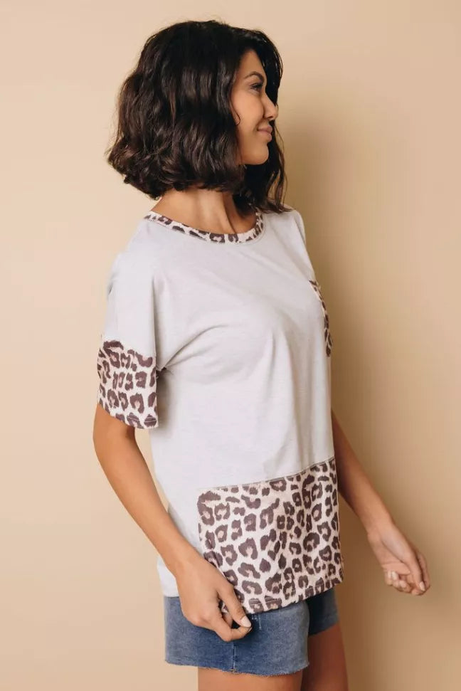 Sittin' Back Leopard Top Stay Warm in Style