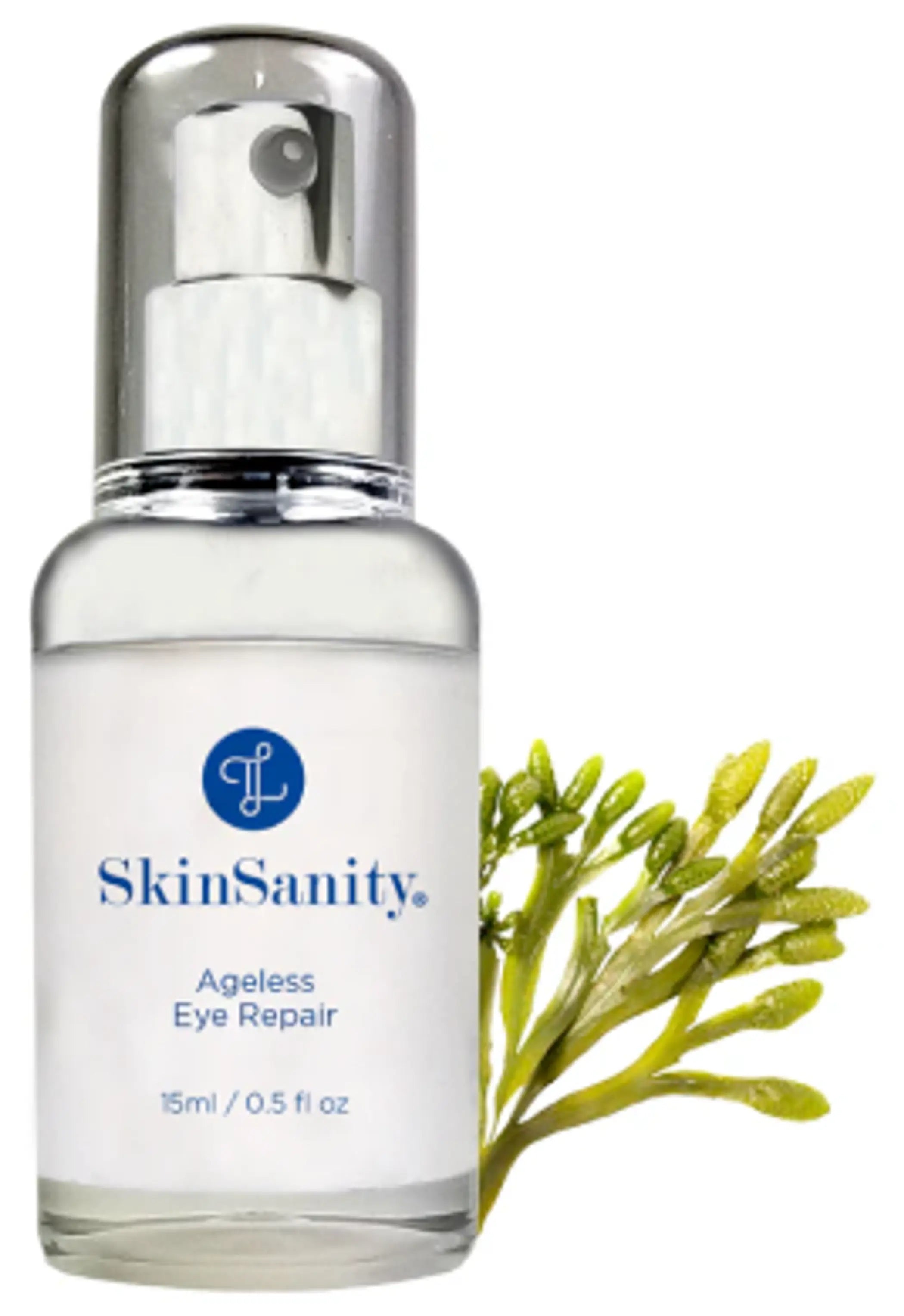SkinSanity Eye Repair Serum with Hyaluronic Acid and Marine Algae 0.5 fl oz DermOne Health & Wellness