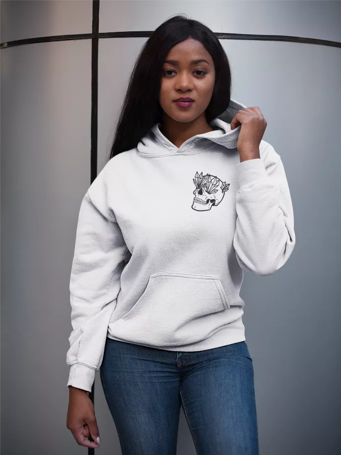 Skull Hoodie 2.0 [Small Logo] Black Cat Bazaar