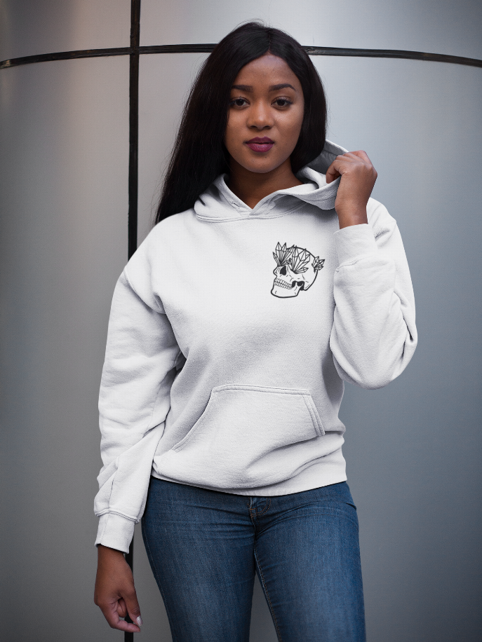 Skull Hoodie 2.0 [Small Logo] Black Cat Bazaar