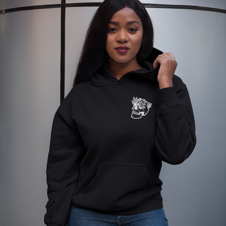Skull Hoodie 2.0 [Small Logo] Black Cat Bazaar