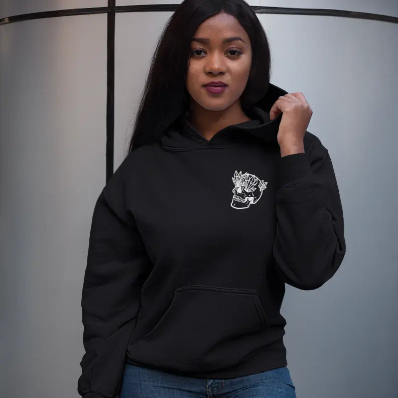 Skull Hoodie 2.0 [Small Logo] Black Cat Bazaar
