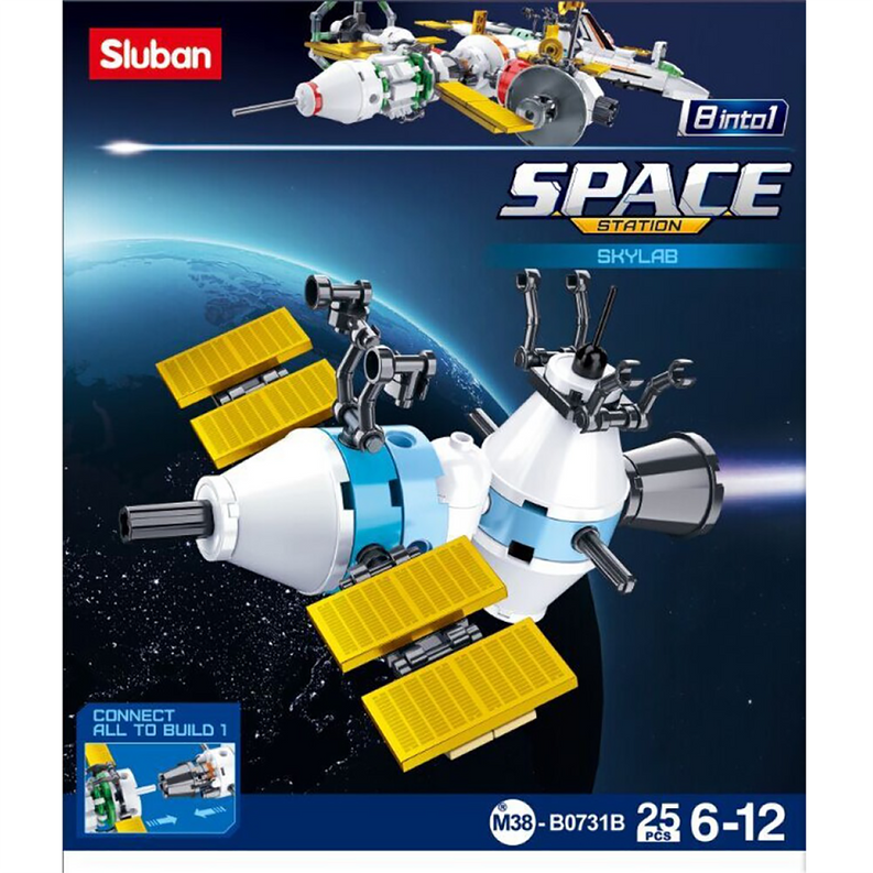 SkyLab Space Building Brick Kit (64 pcs) Texas Toy Distribution