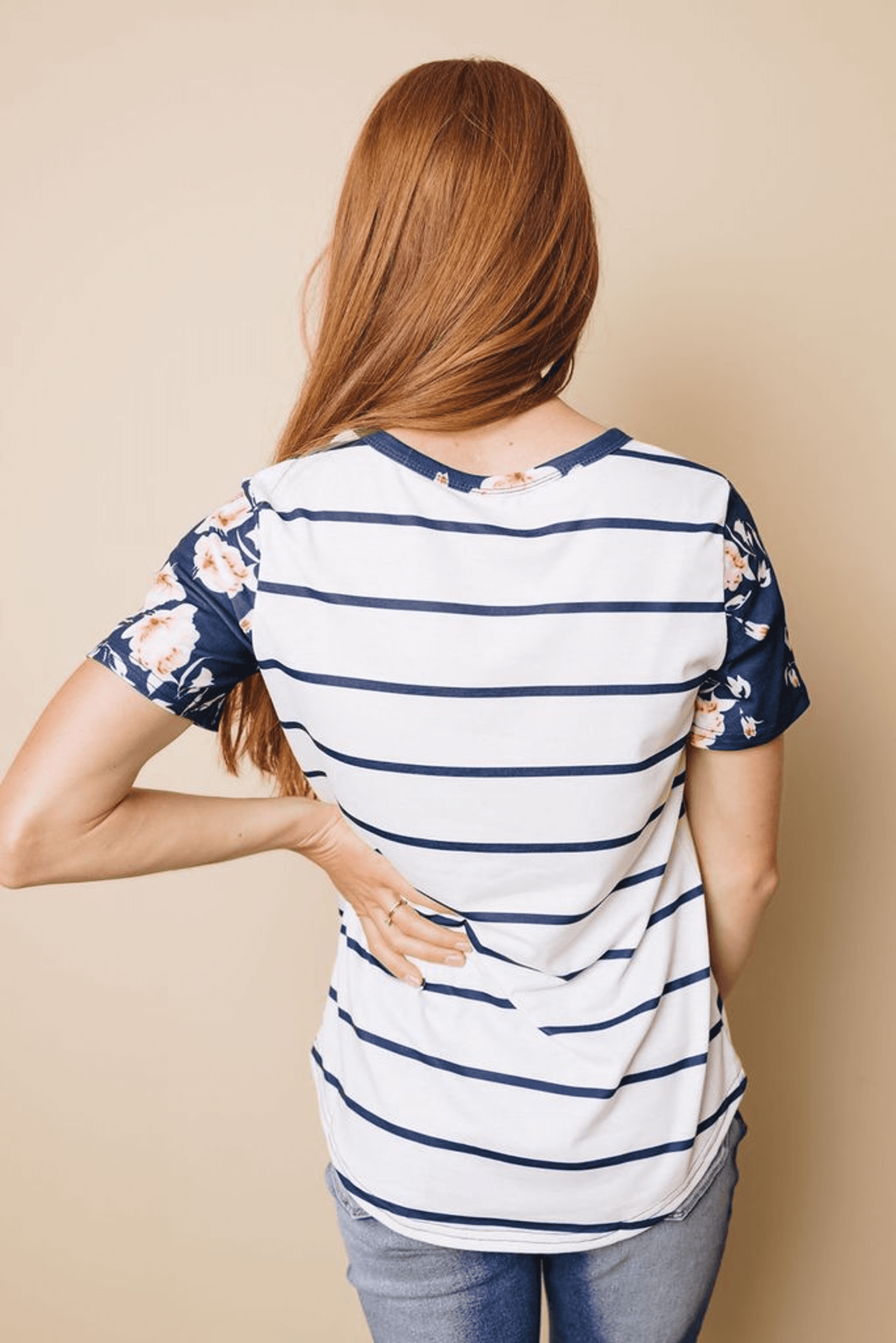 Slack Striped T-Shirt Stay Warm in Style