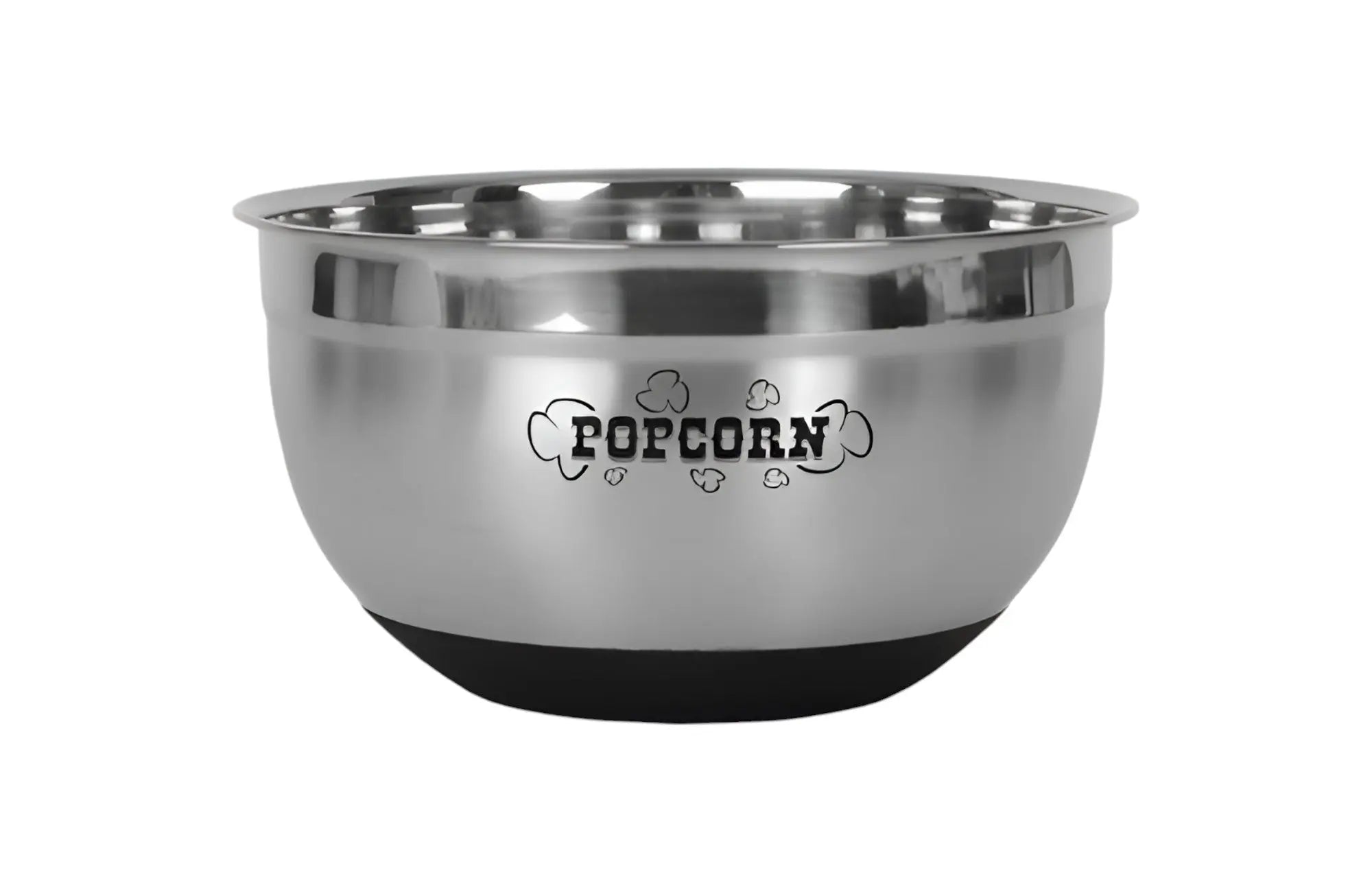 Sleek Stainless Steel Popcorn Serving Bowl Homeroots Kitchen & Dining