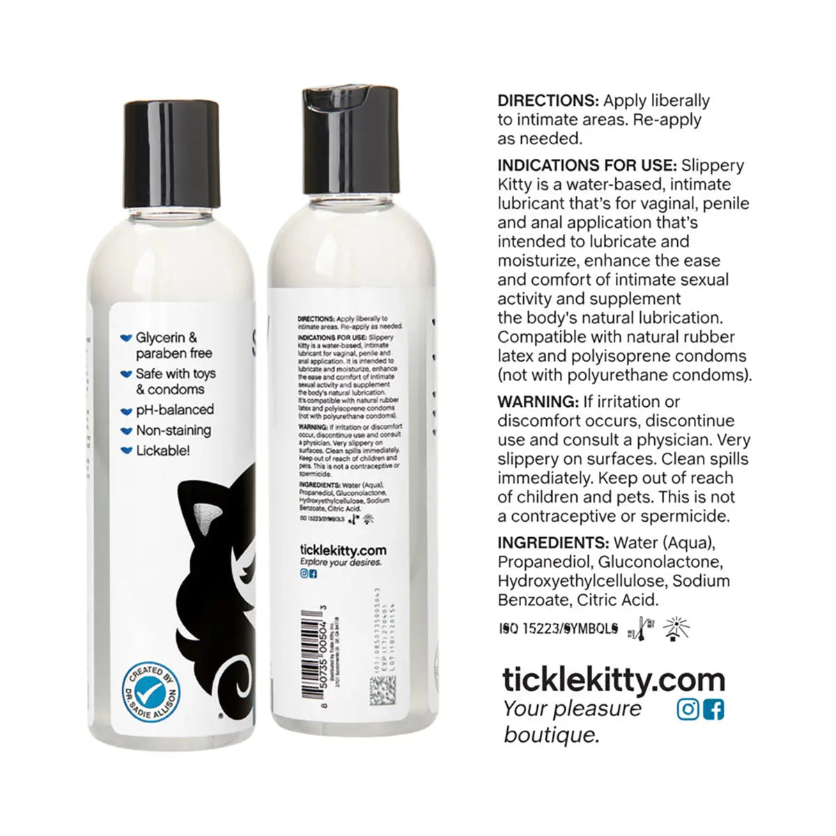Slippery Kitty Water-Based Lubricant 4 oz. - GreatEagleInc
