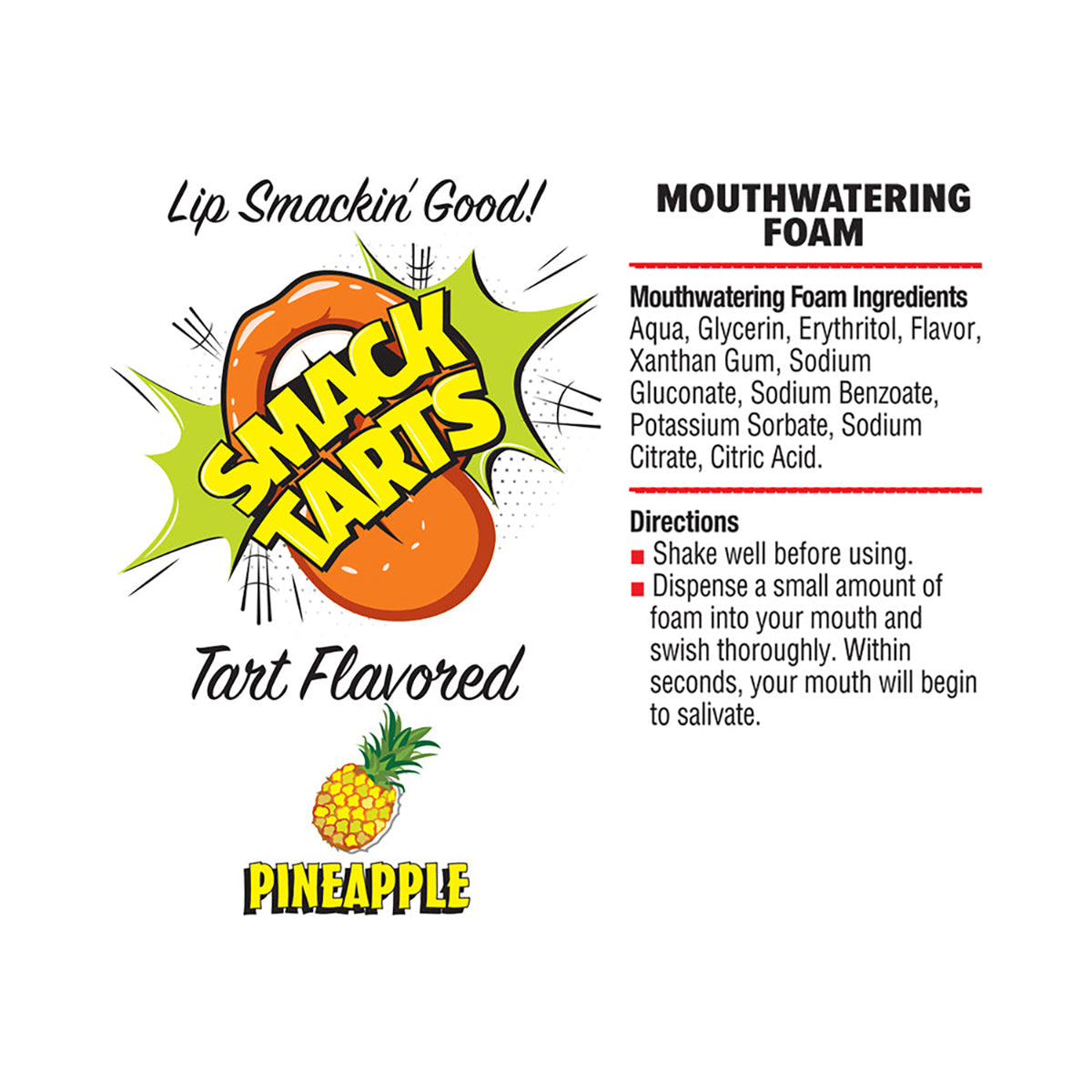 Smack Tarts Mouthwater Foam Sour Pineapple Little Genie