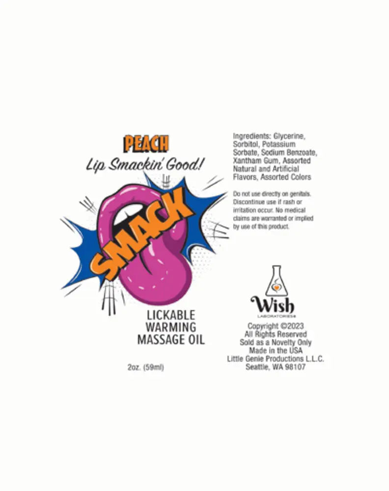 Smack Warming and Lickable Massage Oil - 2 Oz Little Genie