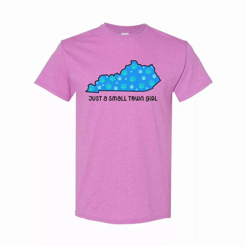 Small Town Girl KY Pawprints T-Shirt Simply Inspired Creations