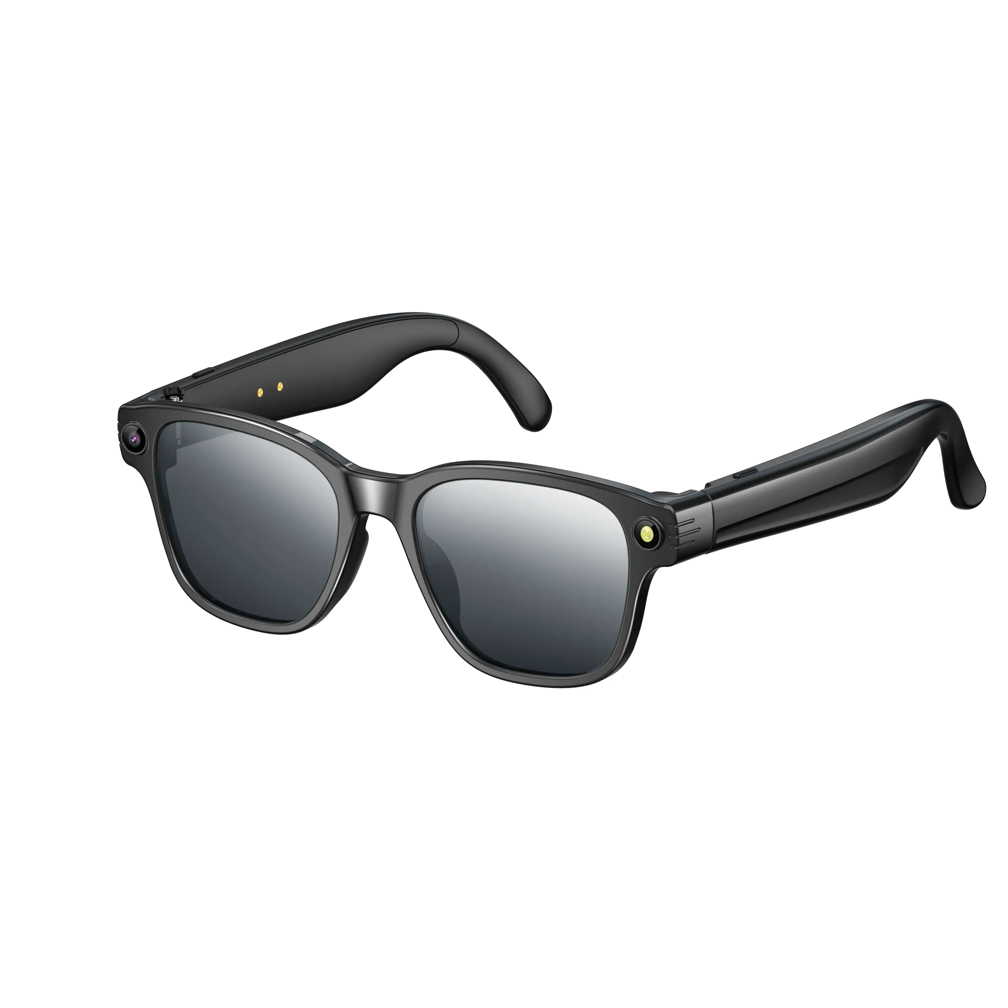 Smart Glasses With 8M HD camera 1200P anti-shake HD video AI intelligent voice assistant Real-time translation Object recognion Black