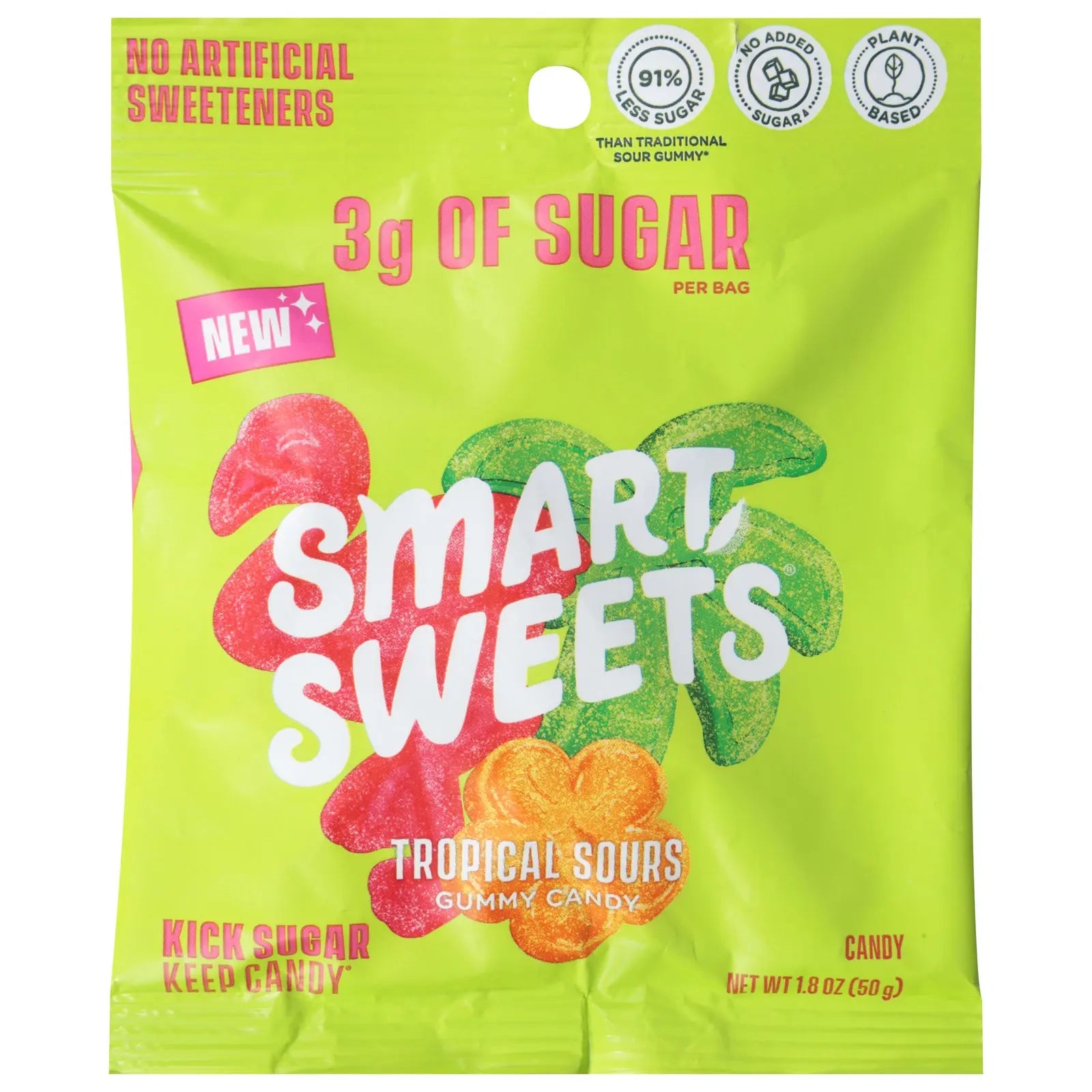 Smartsweets - Gummies Tropical Sours - Cs Of 14-1.8 Oz Smartsweets