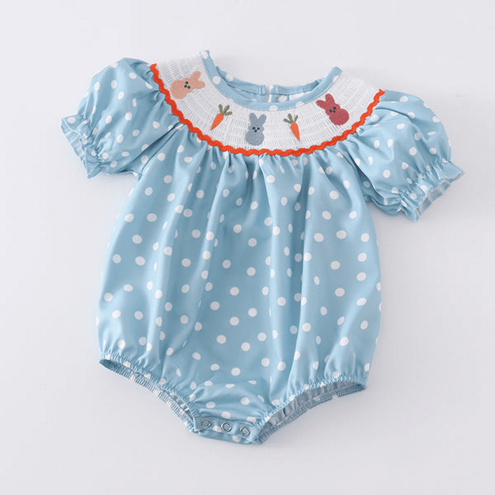 Smocked Bunny Romper (Girls) Melina & Me