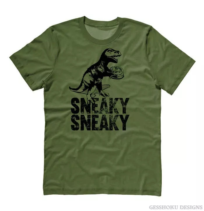 Sneaky Dinosaur T-shirt Gesshoku Designs