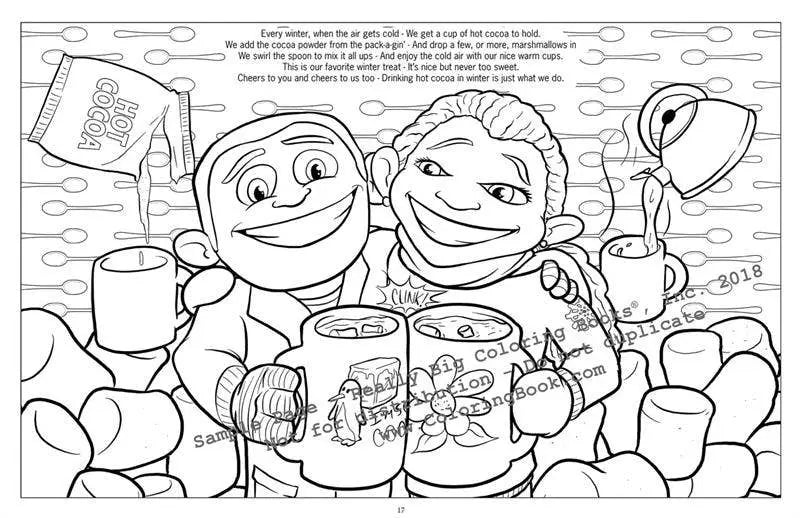 Snow Fall LapTop Coloring Book Really Big Coloring Books