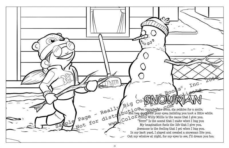 Snow Fall LapTop Coloring Book Really Big Coloring Books